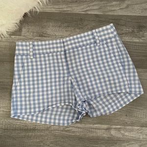 J Crew Blue Checkered Shorts 0